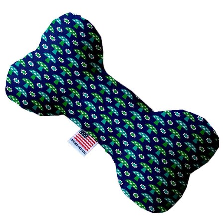 Mirage Pet Products Blue Mushrooms 8 in. Stuffing Free Bone Dog Toy 1188-SFTYBN8